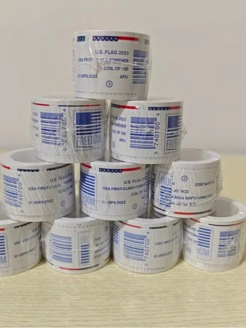 Forever Stamp Roll Of 6000 First Class USPS Stamp 2023 This is 60 rolls of 6000
